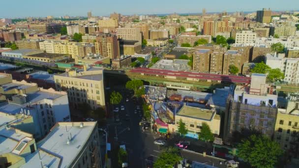 Luchtfoto Van Bronx — Stockvideo