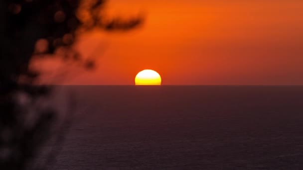 Timelapse Coucher Soleil Sur Île Zakynthos Mer Ionienne Grèce — Video