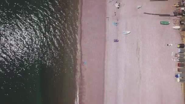 엑서터 이스트 데본의 쥬라기 코스트에 레이살 의아름다운 조약돌 해변의 — 비디오
