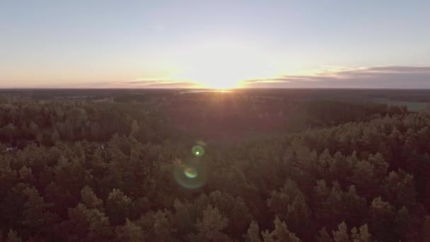 Drone Sunrise Lake Felvétele — Stock videók