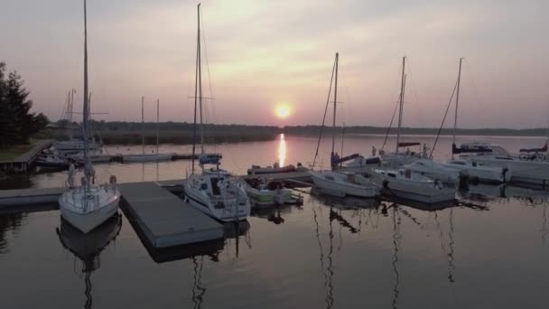 Imagens Aéreas Pôr Sol Drone — Vídeo de Stock