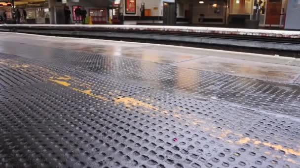 Lapso Tiempo Una Estación Tren París Francia — Vídeos de Stock