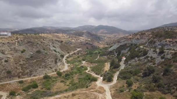 Kıbrıs Rum Kesimi Nin Tepelerdeki Hava Görüntüsü — Stok video