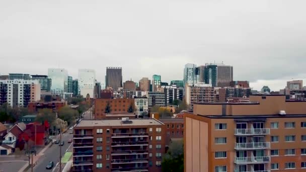 Ottawa Şehir Merkezinin Havadan Görüntüsü Kanada Nın Ulusal Başkenti — Stok video