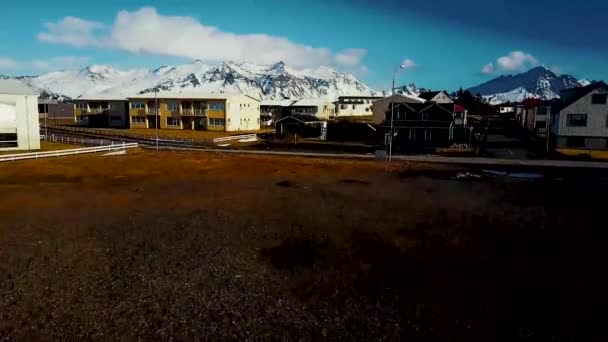 Malé Město Jižním Pobřeží Islandu — Stock video