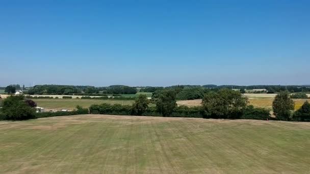 Luchtbeelden Het Platteland Van Het Verenigd Koninkrijk Weg Naar Voren — Stockvideo