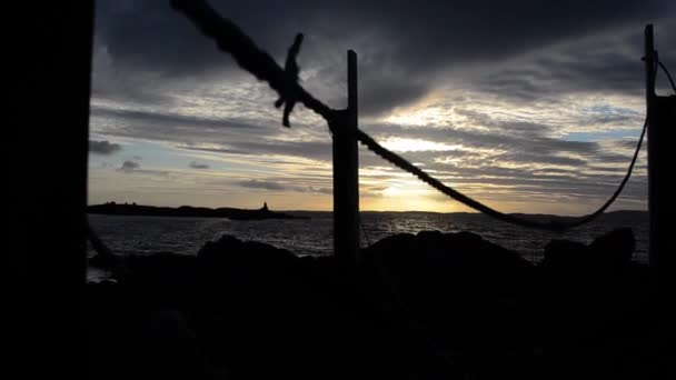 Coucher Soleil Dans Nord Norvège — Video