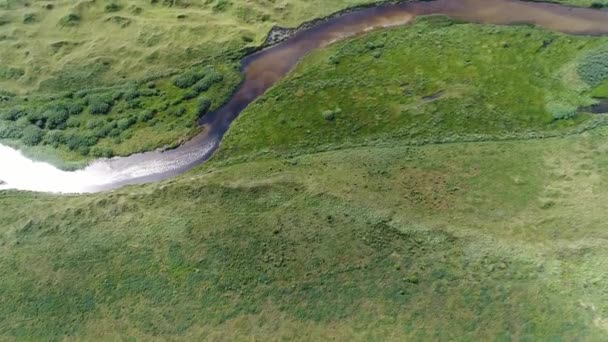 Luftaufnahmen Vom Strand Von Brusand Norwegen Kippschuss Vom Ufer Ins — Stockvideo