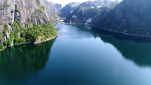 Images Aériennes Jssingfjorden Fjord Dans Municipalité Sokndal Dans Comté Rogaland — Video