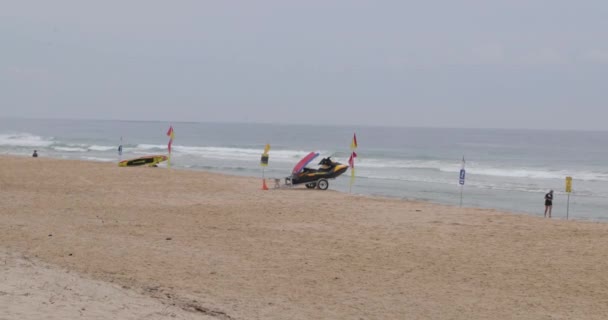 Jetski Remolque Playa Sol Caost — Vídeos de Stock