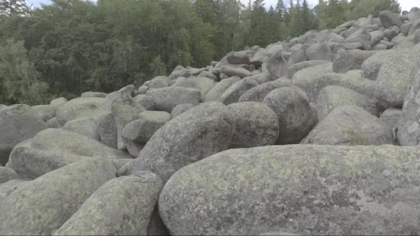 Skály Řeky Moraines Nebo Stone Přírodní Fenomén Vitošských Horách Bulharsko — Stock video