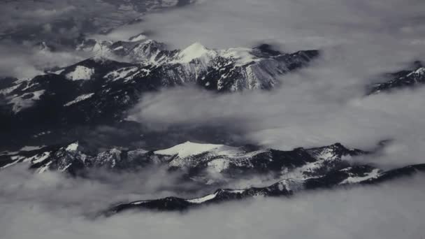 Alpes Suizos Aéreos Imágenes Montañas Majestuosas Nevadas Suiza Principales Características — Vídeo de stock