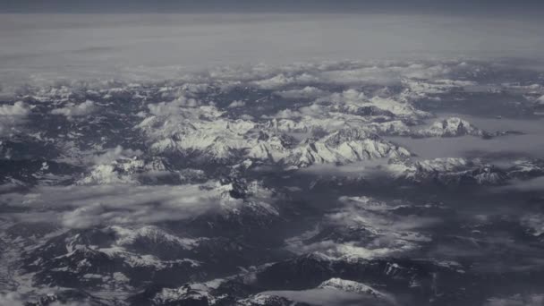 Aerial Swiss Alps Footage Snowcapped Majestic Mountains Switzerland Major Natural — Stock Video