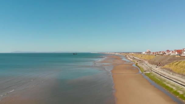 Blackpool Kuzey Kıyısında Uçuyor Blackpool Dan Uzaklaşıyor — Stok video