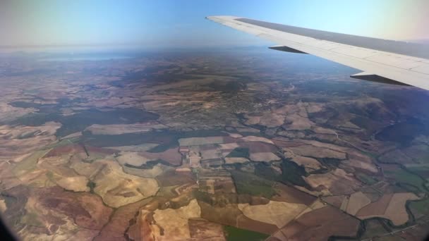 Roma Nın Uçak Penceresinden Görünüşü Roma Nın Kırsal Kesiminde Gündüz — Stok video