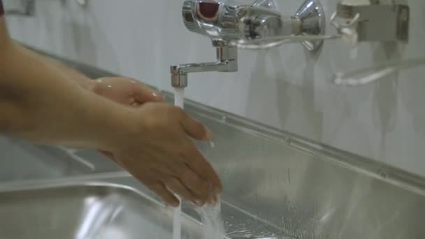 Veterinário Lavar Mãos Antes Operação — Vídeo de Stock