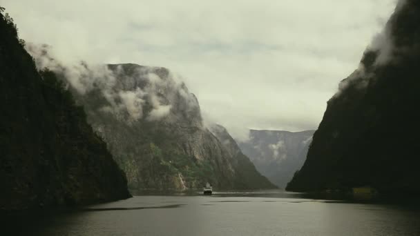 Vackra Fjorden Norge Sommartid Världens Vackraste Fjordar Kodak Lut — Stockvideo