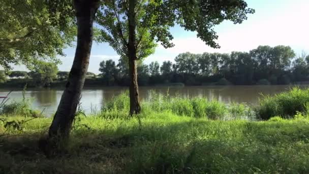 Día Soleado Con Algunas Nubes Blancas Disfrutando Las Vistas Del — Vídeo de stock