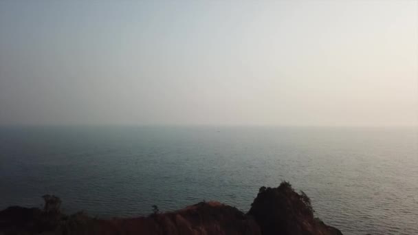 Ein Abend Einem Versteckten Strand Indien — Stockvideo