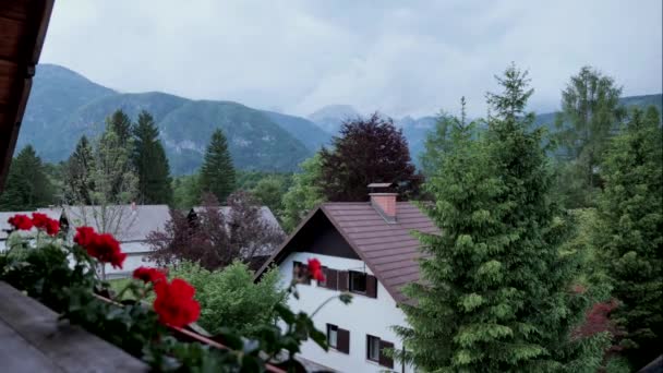 Timelapse Nubes Eslovenia Desde Casa — Vídeos de Stock