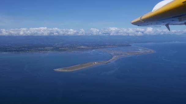 Flug Einem Havilland Schwimmflugzeug Vom Victoria Inner Harbour Nach Seattle — Stockvideo