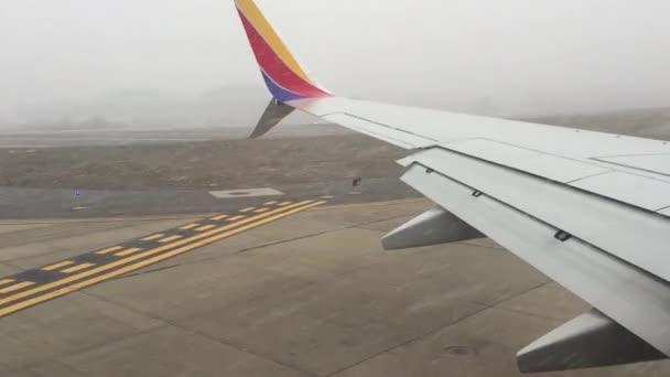 Aterrizaje Aviones Nevadas Pittsburgh — Vídeo de stock