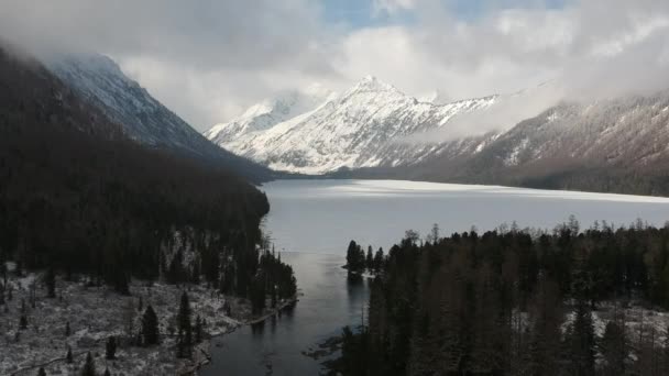 River Lake Altay Mountains Russia — Stock Video