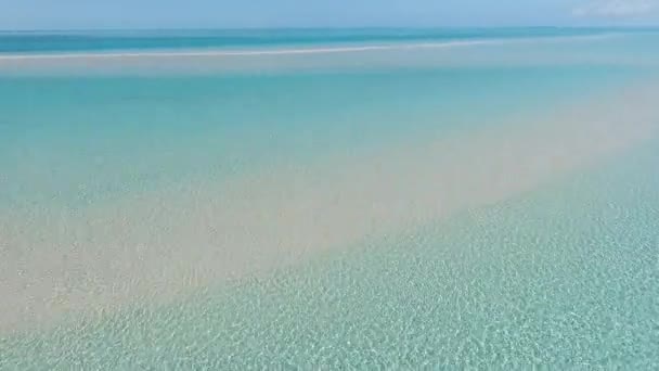 Erstaunlich Flaches Wasser Nähert Sich Sandbank Erkunden Die Bahamas — Stockvideo
