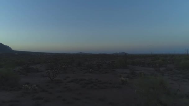 Aerial Arizona Deserto Sonora Anoitecer — Vídeo de Stock