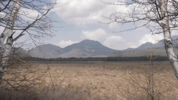 Japan Nikko Senjougahara Palude Ancora Girato Monte Nantei Sullo Sfondo — Video Stock