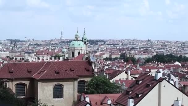 より高い地点から見たプラハ — ストック動画