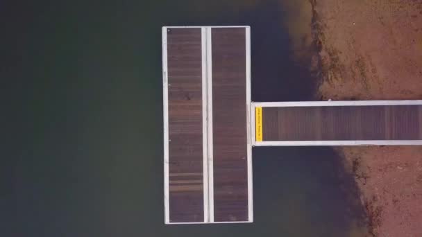 Crusoe Reservoir Kangaroo Flat Bendigo Drone Aerial Views Swimming Platform — Stock Video