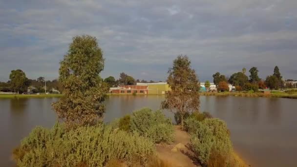 Lake Neangar Och Lake Tom Thumb Ligger Bendigo Beläget Eaglehawk — Stockvideo