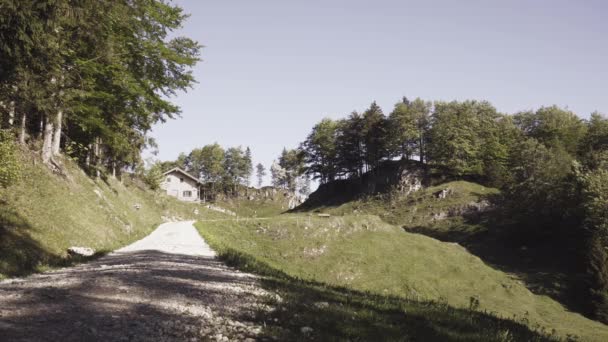 Videó Egy Kunyhóról Egy Régi Filmben Szépia Megjelenés — Stock videók