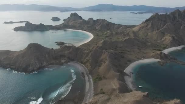 Beautiful Landscape Padar Island Aerial Shot Tripod — ストック動画
