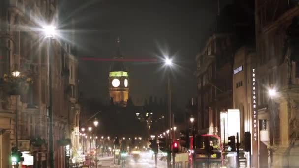 Timelapse Πλάνα Από Την Πλατεία Trafalgar Και Είναι Γύρω — Αρχείο Βίντεο
