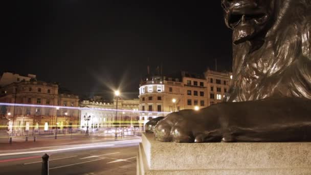Timelapse Shots Trafalgar Square Ses Environs — Video