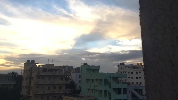 Zicht Gebouwen Stad Bangalore — Stockvideo