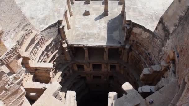 Dünya Mirası Rani Vav Stepwell Patan Gujarat — Stok video