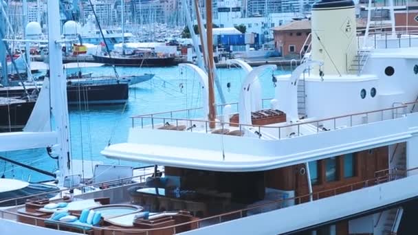 Gran Barco Puerto — Vídeos de Stock