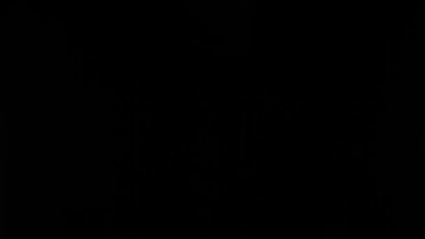 Рука Жести Виходить Темряви Світло Утримання Єкта Gfx Кулак Потискає — стокове відео