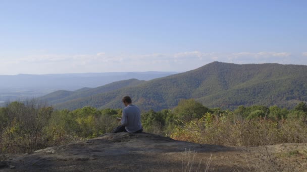 Redação Revistas Com Vista Panorâmica Shenandoah — Vídeo de Stock