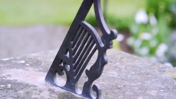 Sundial Sun Summer Garden Gimbal — Stock Video