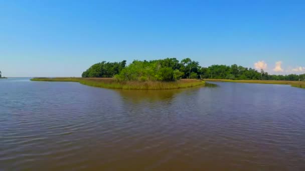 Suyun Zamanlaması Farklı Yönlerden Geliyor Ocean Springs Mississippi Deki Körfez — Stok video