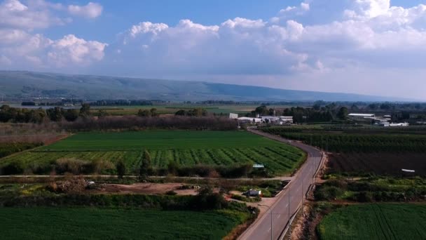 Estrada Campo Entre Campos — Vídeo de Stock