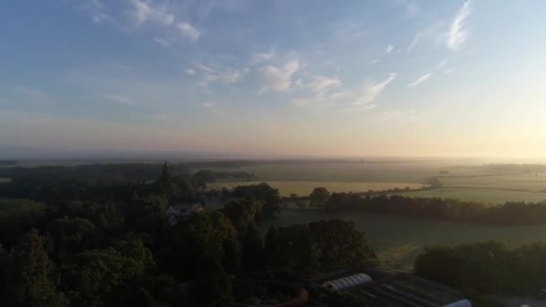 Zleva Doprava Záběry Východu Slunce Skotské Vrchovině — Stock video