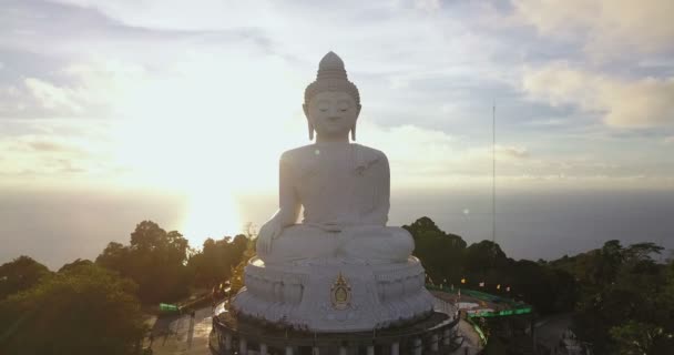 Aerial View Big Buddha Phuket Thailand — Stock Video