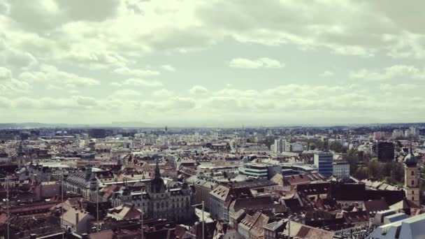 Zeitraffer Der Wolken Über Einer Stadt — Stockvideo