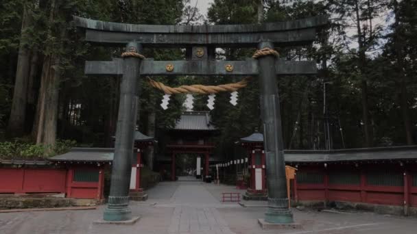 Nikko Toshogu Torii没有静态射击 日本人 — 图库视频影像