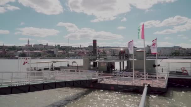 Sms Leitha Lajta Monitor Museumship Primeiro Monitor Fluvial Europeu Budapeste — Vídeo de Stock